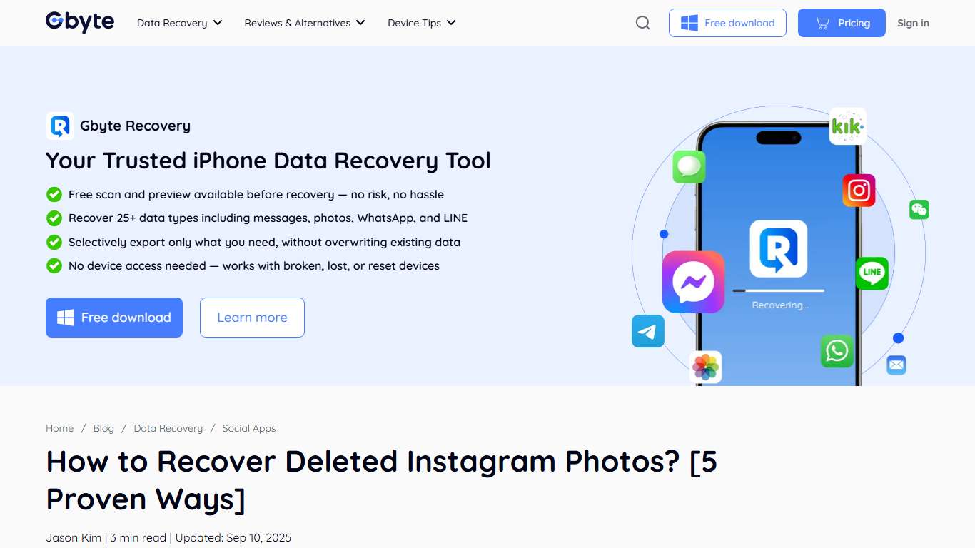 All You Can Do to Recover Deleted Instagram Photos